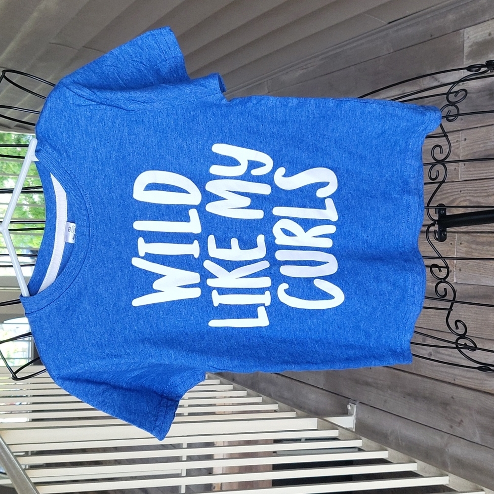 Nwot Unisex Blue Graphic Tee.